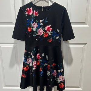 Ted Baker black floral dress